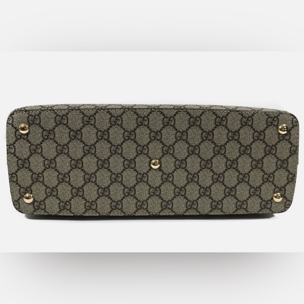 GUCCI GG MONOGRAM MOON CALFSKIN MEDIUM ZIP TOTE BEIGE, RED AND PINK - Picture 9 of 16